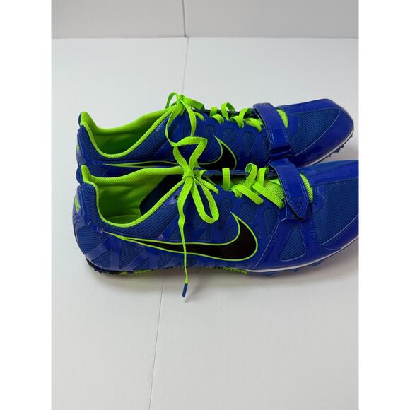 Nike Zoom Rival s 8 Track Spikes Mens Size 13 Blue Lime Running Spring Shoes